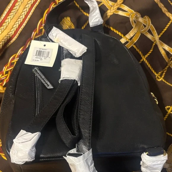 NEW Fossil- Megan Black Leather Backpack - Picture 3 of 5